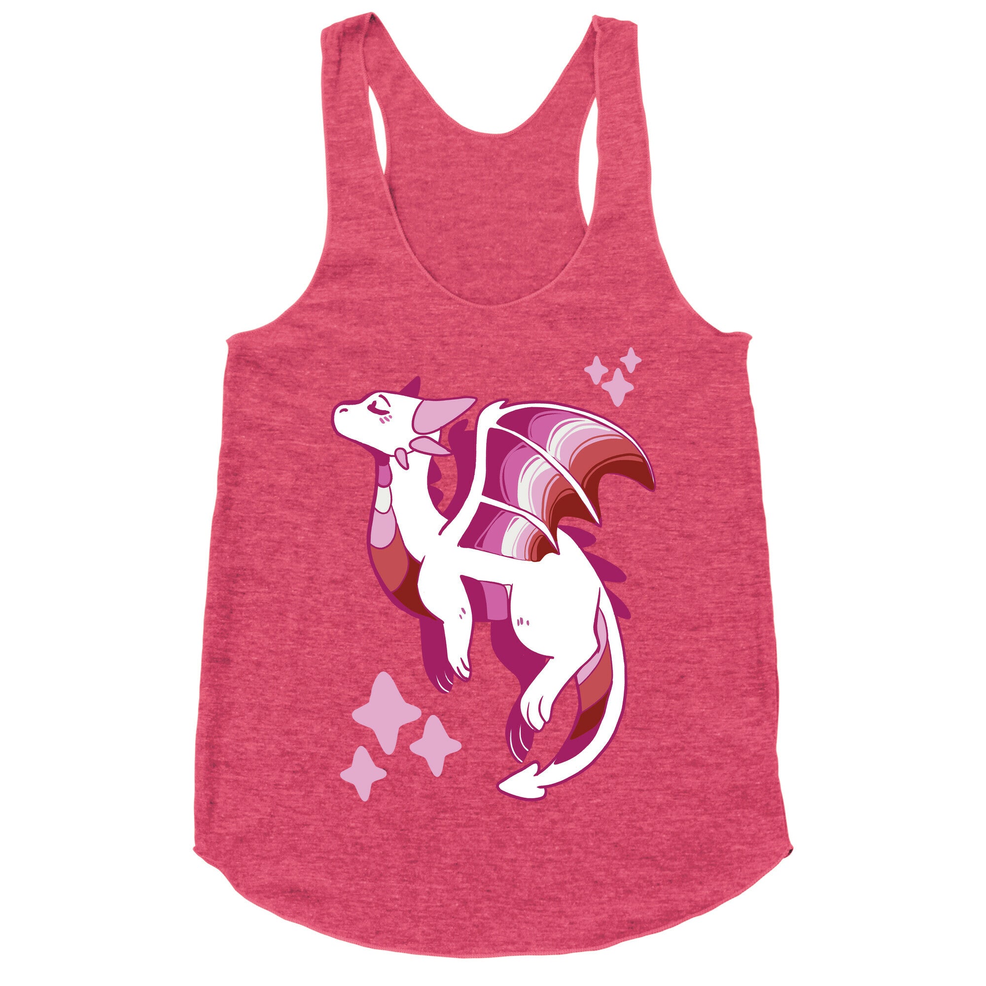 Lesbian Pride Dragon Racerback Tank
